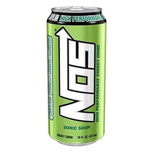 NOS Sonic Sour Energy Drink - 16oz Cans (8-Pack) - NOS Energy Drinks