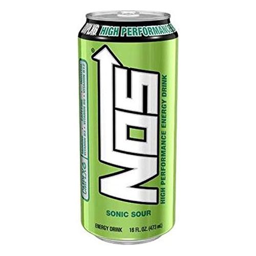 NOS Sonic Sour Energy Drink - 16oz Cans (8-Pack)