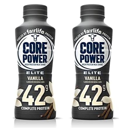 Core Power Elite Vanilla Protein Shake, 42g Protein, 14 Fl Oz (2-Pack) - Core Power