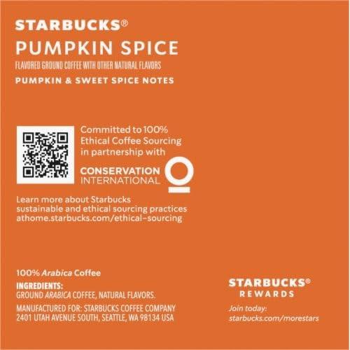 Starbbucks Pumpkin Spice Flavored Coffeee, Keurig K-Cup Coffee Pods - Limited Edition, Fall Flavor, 10ct 104g/3.7 oz (Pack of 2)