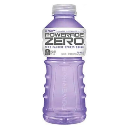 POWERADE ZERO Grape Electrolyte Sports Drink, 20 Fl Oz Bottles (12-Pack)