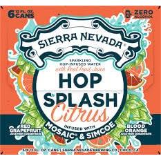 Sierra Nevada Citrus Infused Non-Alcoholic Sparkling Water - 12oz Cans (Pack of 6)