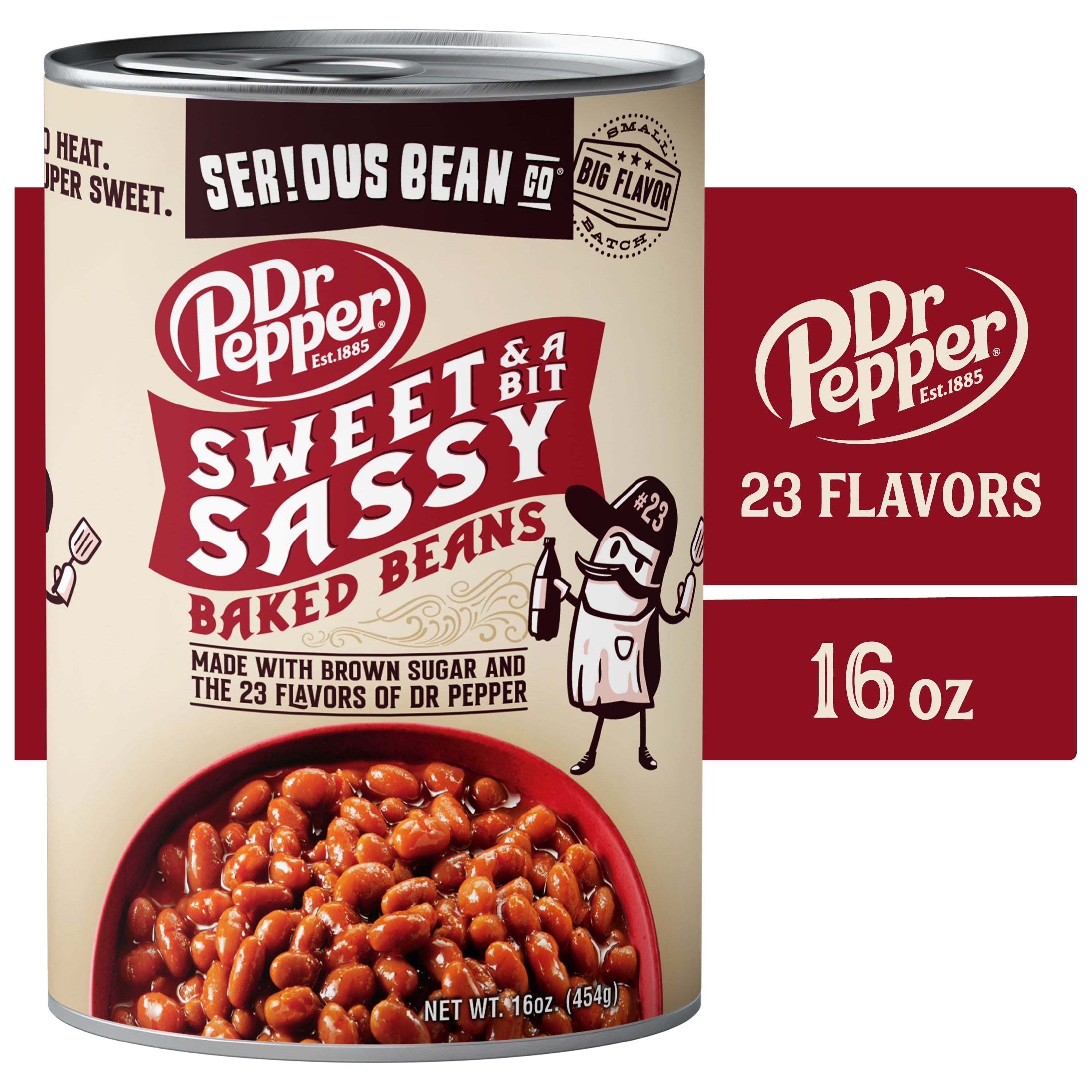 Sweet Dr Pepper Infused Baked Beans by Serious Bean Co, 16 oz Can - Serious Bean Co.