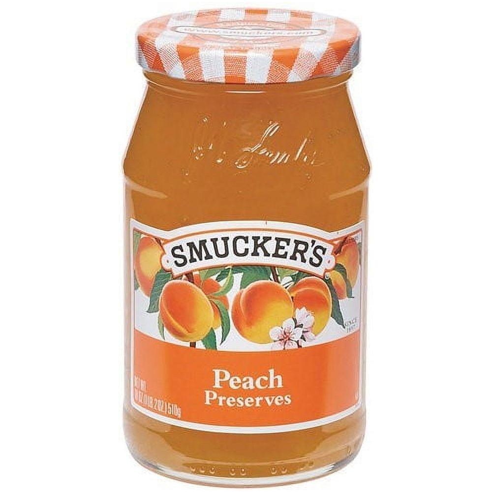 Smucker's Peach Preserves 18-Ounce Pack of 8