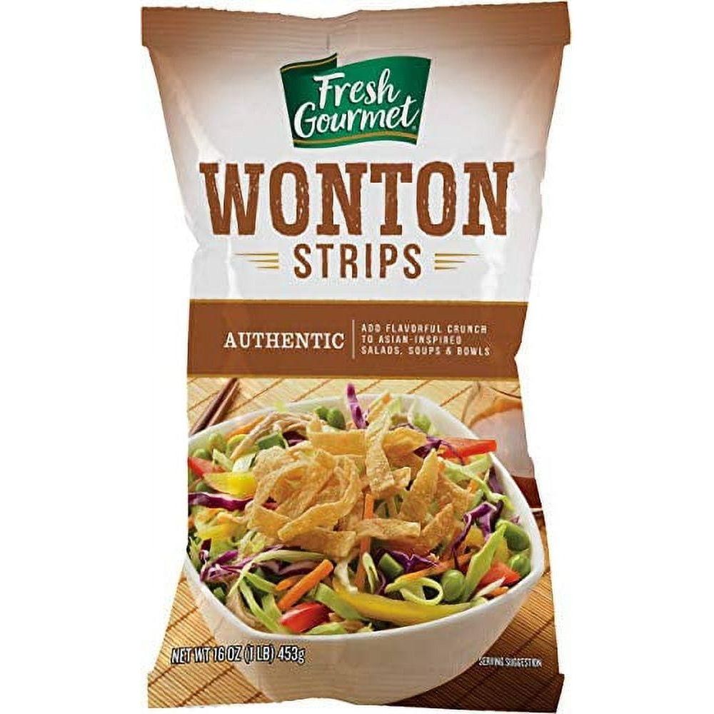 Crispy Low Carb Wonton Strips | 1 Pound | Perfect Snack and Salad Enhancer - Fresh Gormet