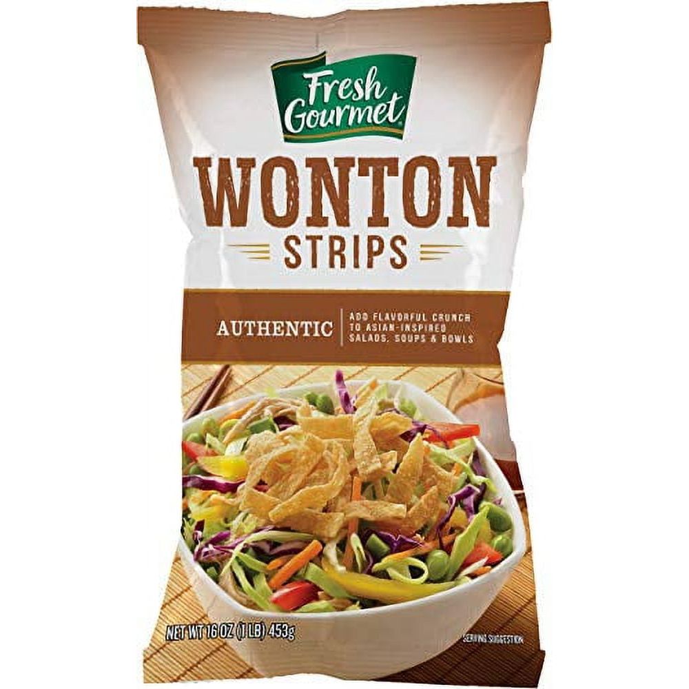 Crispy Low Carb Wonton Strips | 1 Pound | Perfect Snack and Salad Enhancer