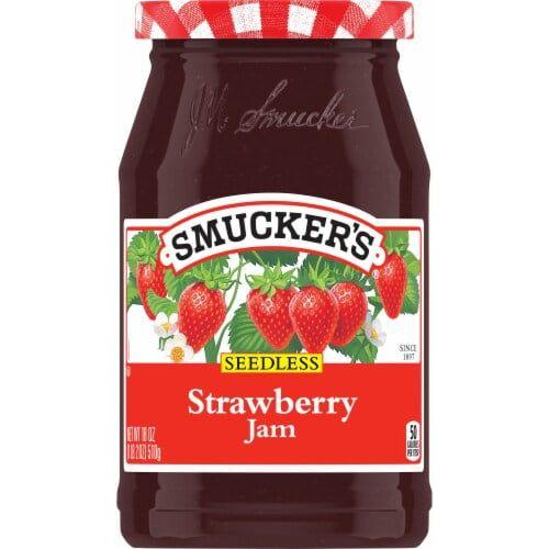 2X Smucker's Seedless Strawberry Jam 18 oz Pack