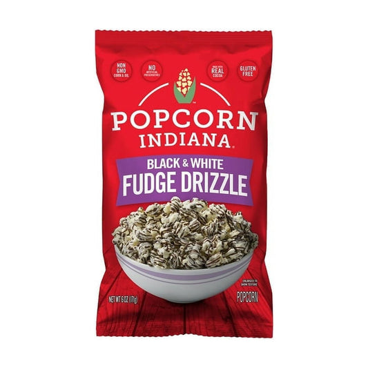 Popcorn Indiana Black & White Drizzlecorn, 6 Oz - 2 Pack