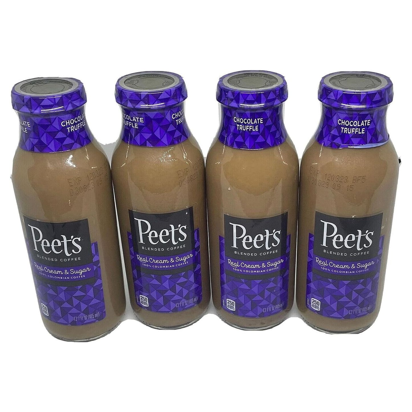 Peet's Coffee Chocolate Truffle 13.7 oz Glass Bottles - 4 Pack