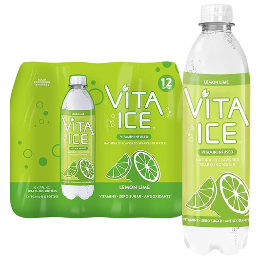 Lemon Lime Vita Ice Sparkling Beverage, 12-Pack, 17 oz. Bottles