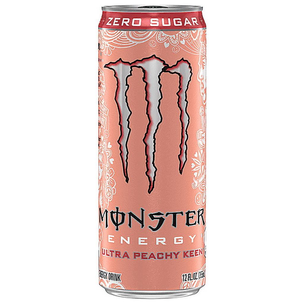 Monster Energy, Ultra Peachy Keen, Zero Sugar Energy Drink, 12 fl oz, 12-Pack