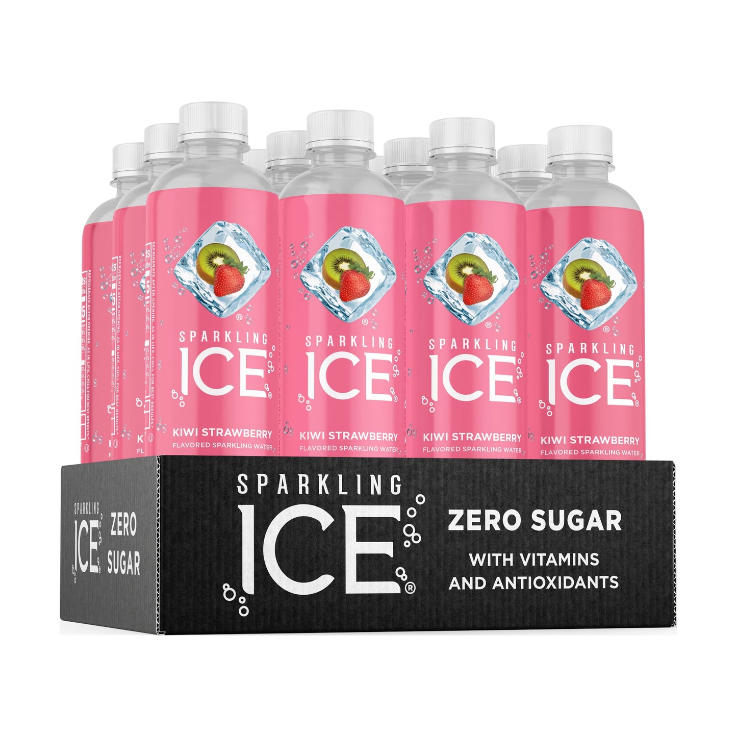 Kiwi Strawberry Sparkling Ice® Naturally Flavored Water, 17 Fl Oz, (12-Pack)