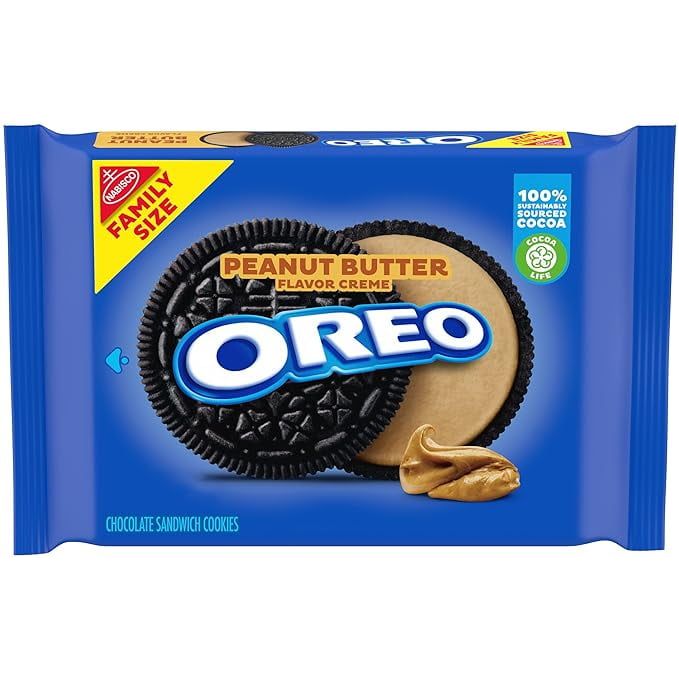 OREO Chocolate Sandwich Cookies with Peanut Butter Creme - Family Pack (3 x 17 oz)