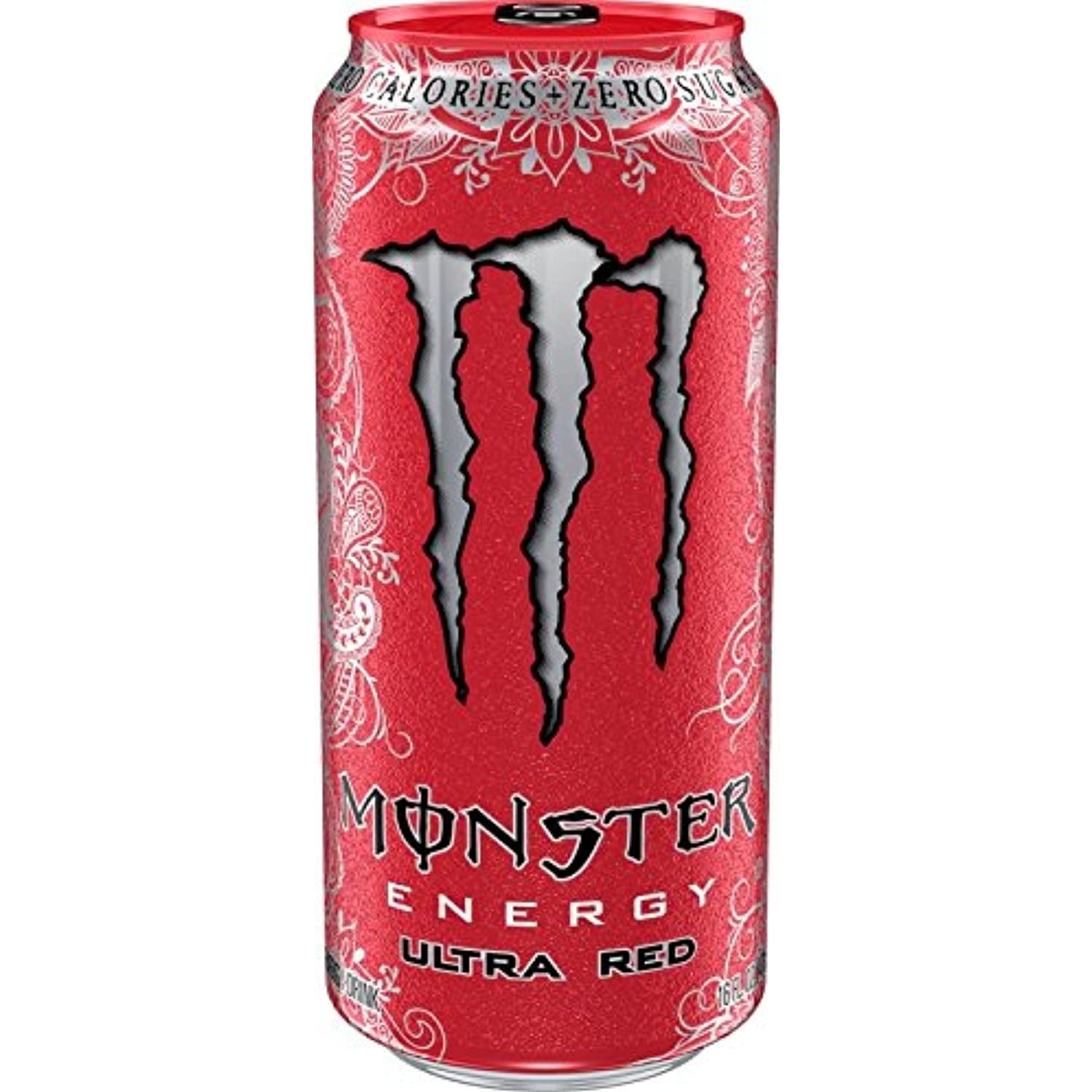 Monster Energy Ultra Red 6 Pack - 16 oz Refreshing Energy Drink - Monster Energy