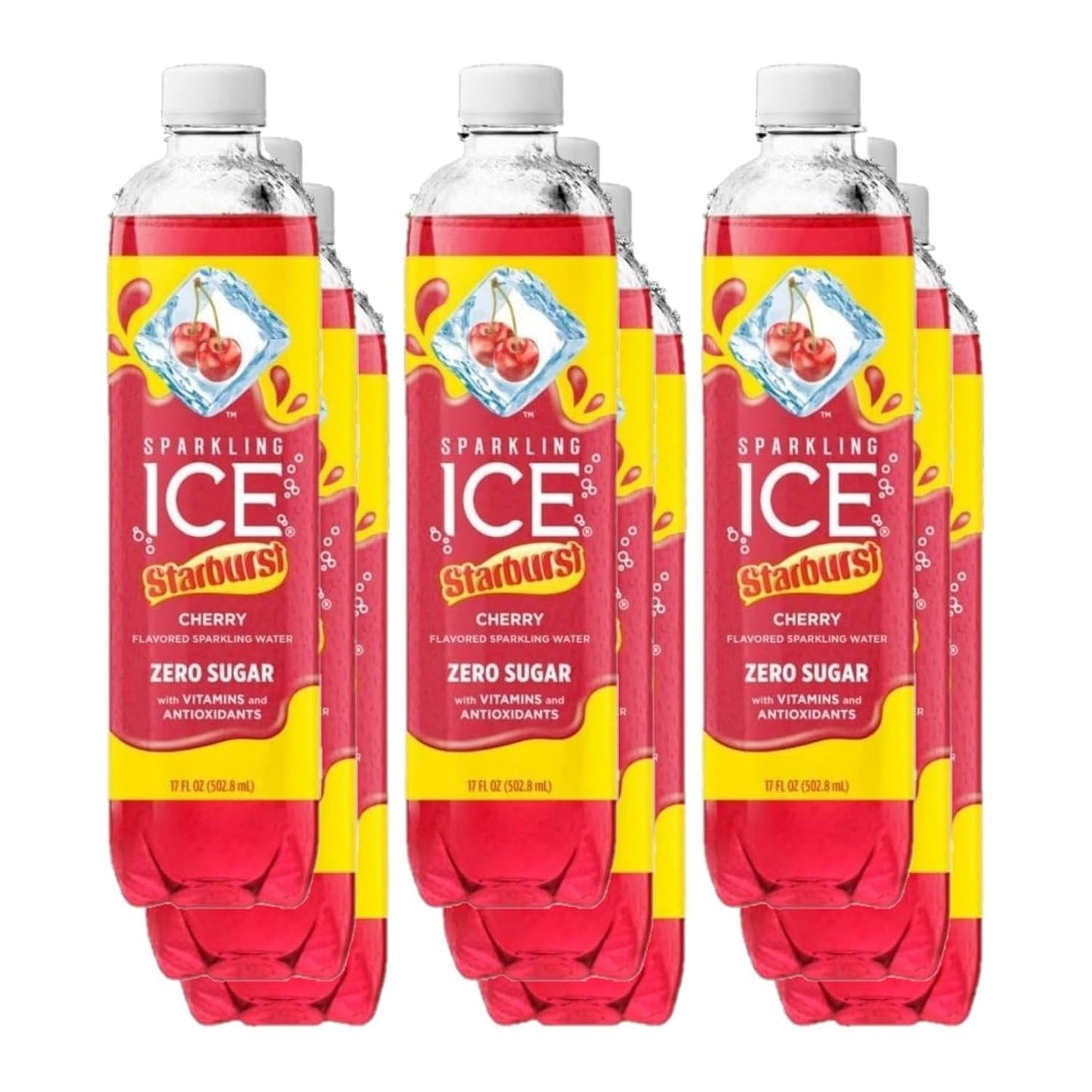 Cherry Burst Fizz: Sparkling ICE Water Variety Pack - 17oz (Set of 9)