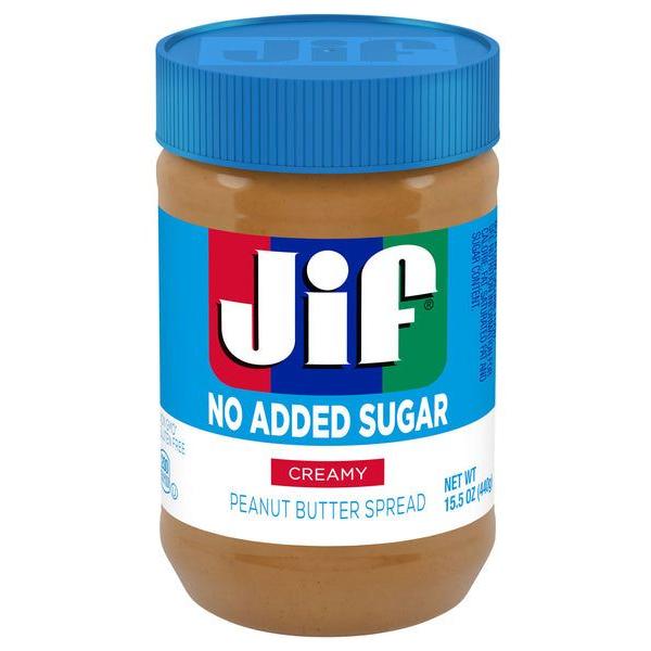 Jif Smooth Peanut Butter, No Sugar, 15.5 Oz, No Stir - Jif