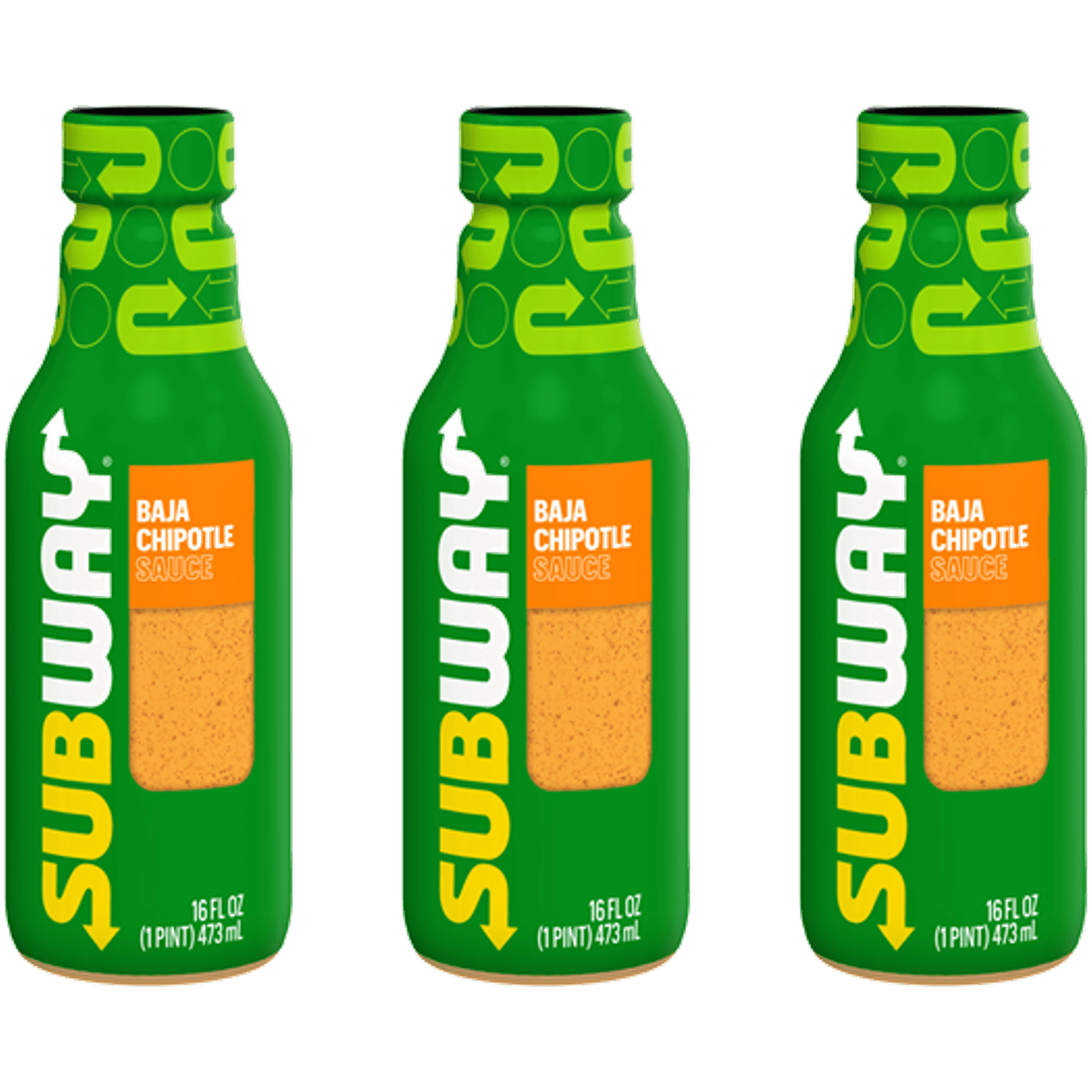 Subway Spicy Baja Chipotle Sauce Trio, 16 fl. oz. Bottles - Subway