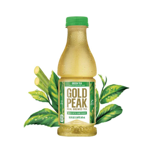 Gold Peak Green Tea Iced Tea Drink, 18.5 fl oz ( 12 Pack Bottles )