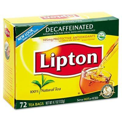 Lipton Black Tea, Caffeine-Free, Tea Bags 75 Count Box