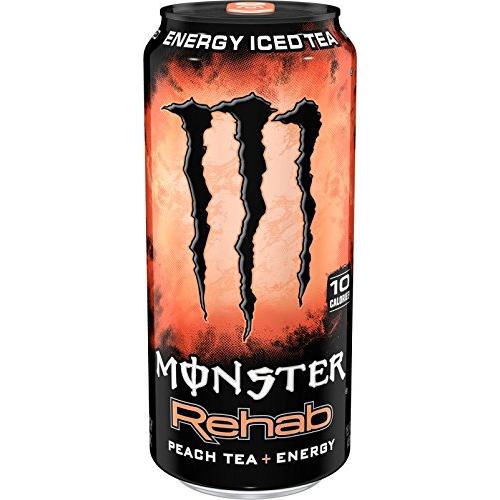 Monster Energy Rehab Peach Iced Tea - 15.5 Fl Oz Cans (6 Pack)