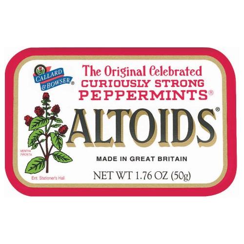 Altoids peppermint mints 1.7 oz cans - 12 Pack