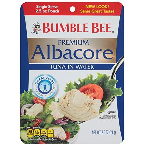 Bumble Bee Premium Albacore Tuna in Water Pouch, 2.5 oz