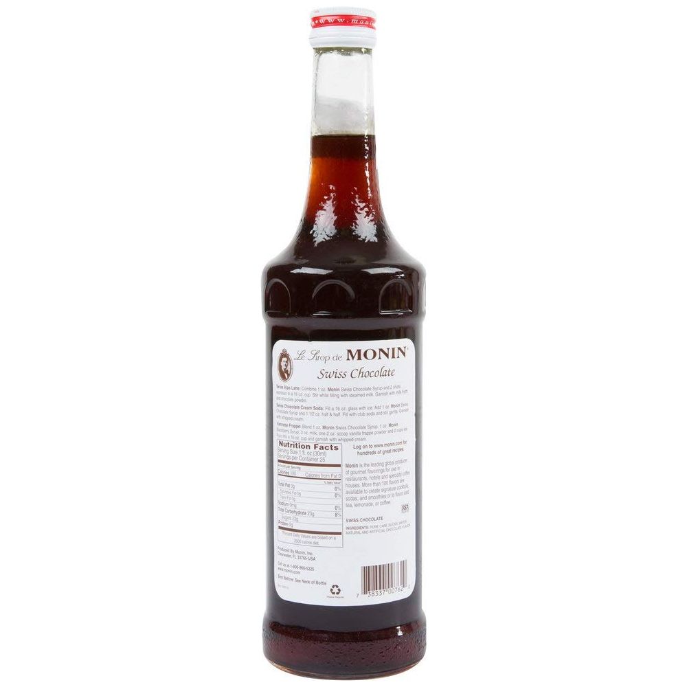 Monin Chocolate Swiss Chocolate, 750 Ml Bottle