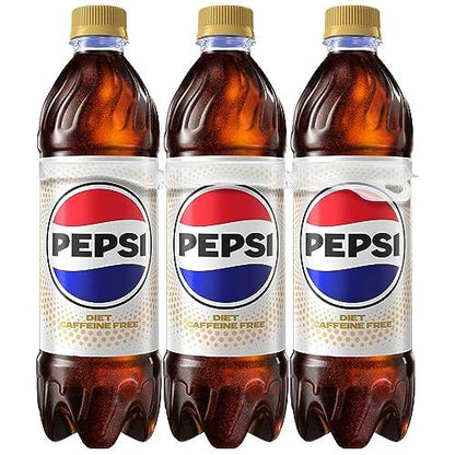 Caffeine-Free Diet Pepsi Cola Soda, 16.9 oz Bottles - 6 Pack