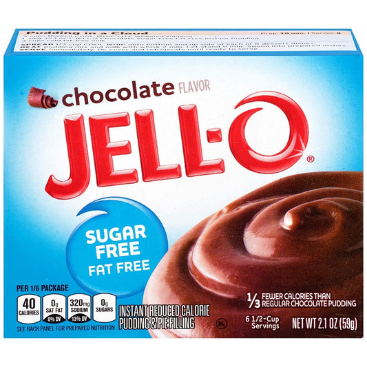 Jell-O Sugar-Free Chocolate Instant Pudding Mix 6-Pack (2.1 Ounce Boxes)