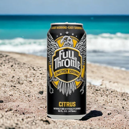 Citrus Burst Full Throttle Energy Drink - 16 Oz Cans (4-Pack) with Insulated Sleeves