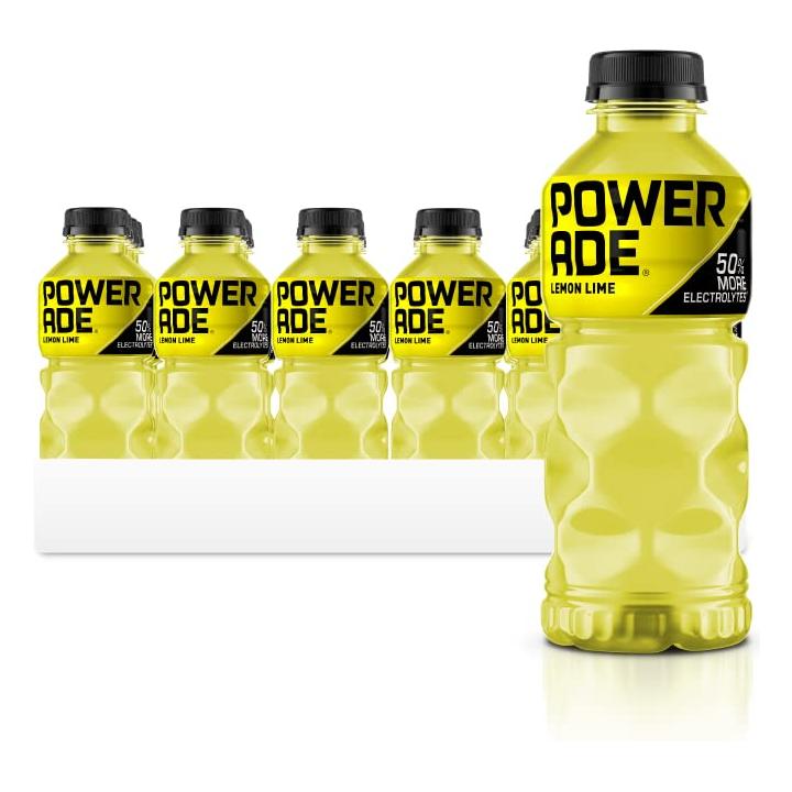 POWERADE Lemon Lime Electrolyte Sports Drink, 20 Oz (24-Pack)