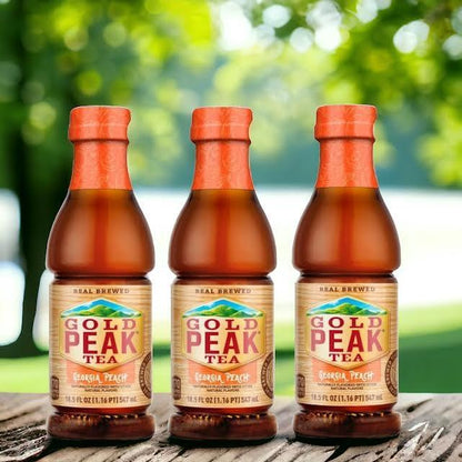 Gold Peak Georgia Peach Tea, 18.5 oz Bottle, Pack of 3