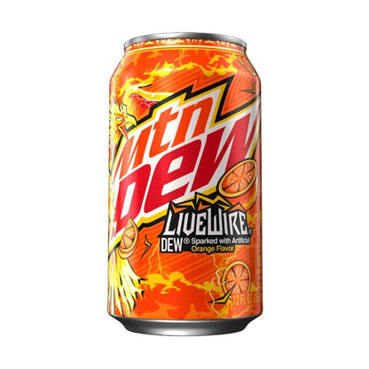 Mountain Dew LiveWire Sparkling Orange Blast - 12 Pack 12 oz Cans