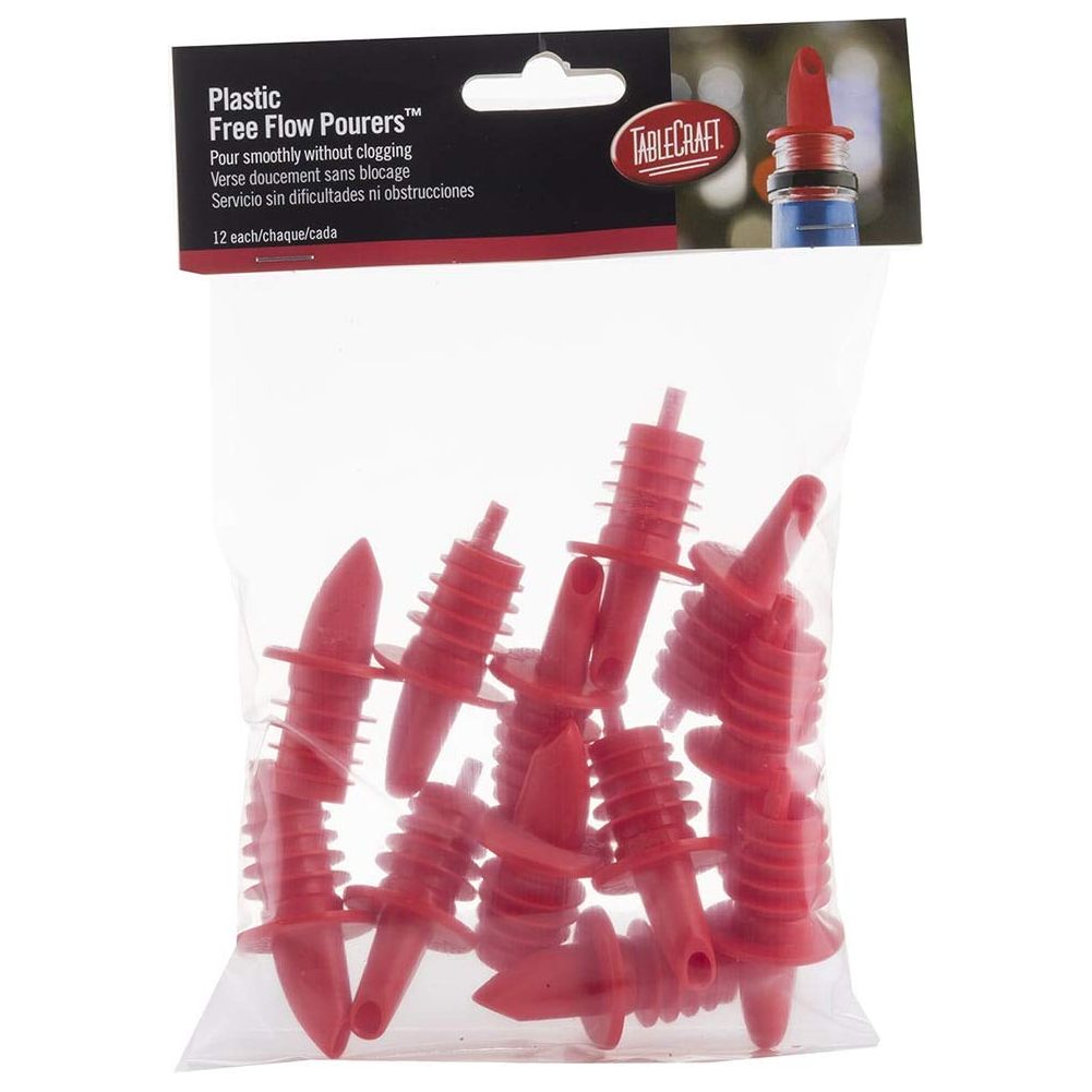 Tablecraft Econ Free Flow Red Pourer 12 Per Pack - 12 Pack