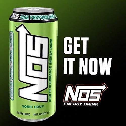 Nos Sonic Sour High Energy Drink, 16 Oz Cans (12-Pack) - NOS Energy Drinks