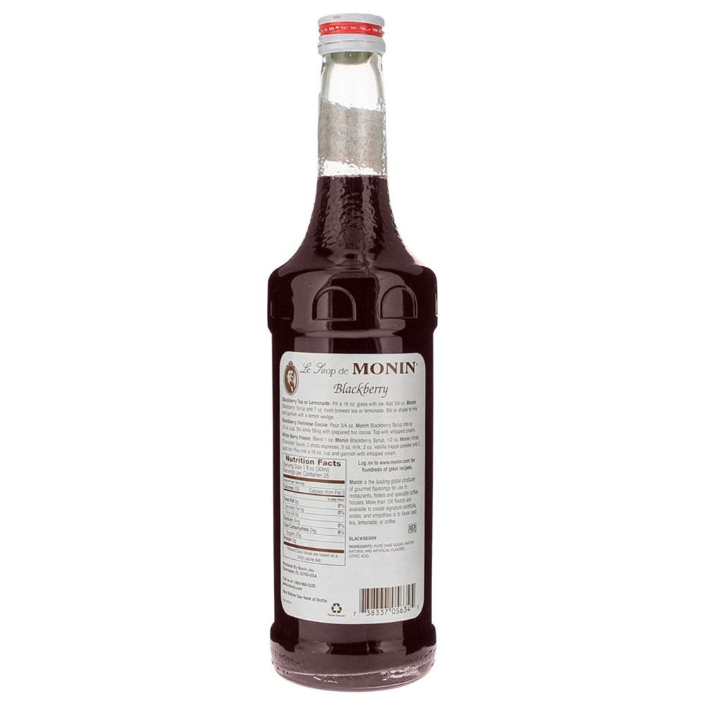 Monin - Blackberry Syrup, Soft And Succulent, Great For Cocktails, Lemonades, And Sodas, Gluten-Free, Non-Gmo (750 Ml)