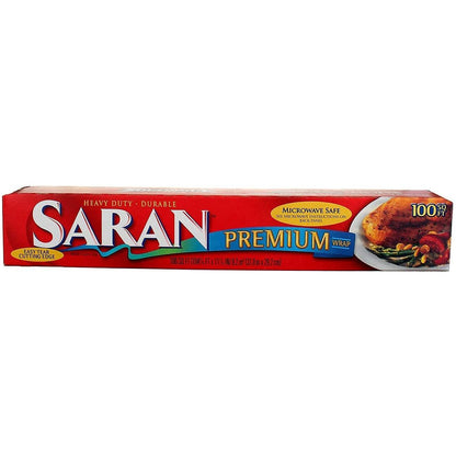 Saran Premium Plastic Wrap, 100 Sq Ft (Pack of 3)