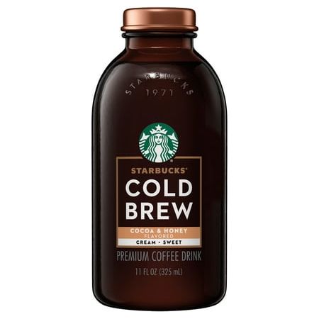 Starbucks Cold Brew Coffee, Cocoa & Honey with Cream, 11 oz Glass Bottle