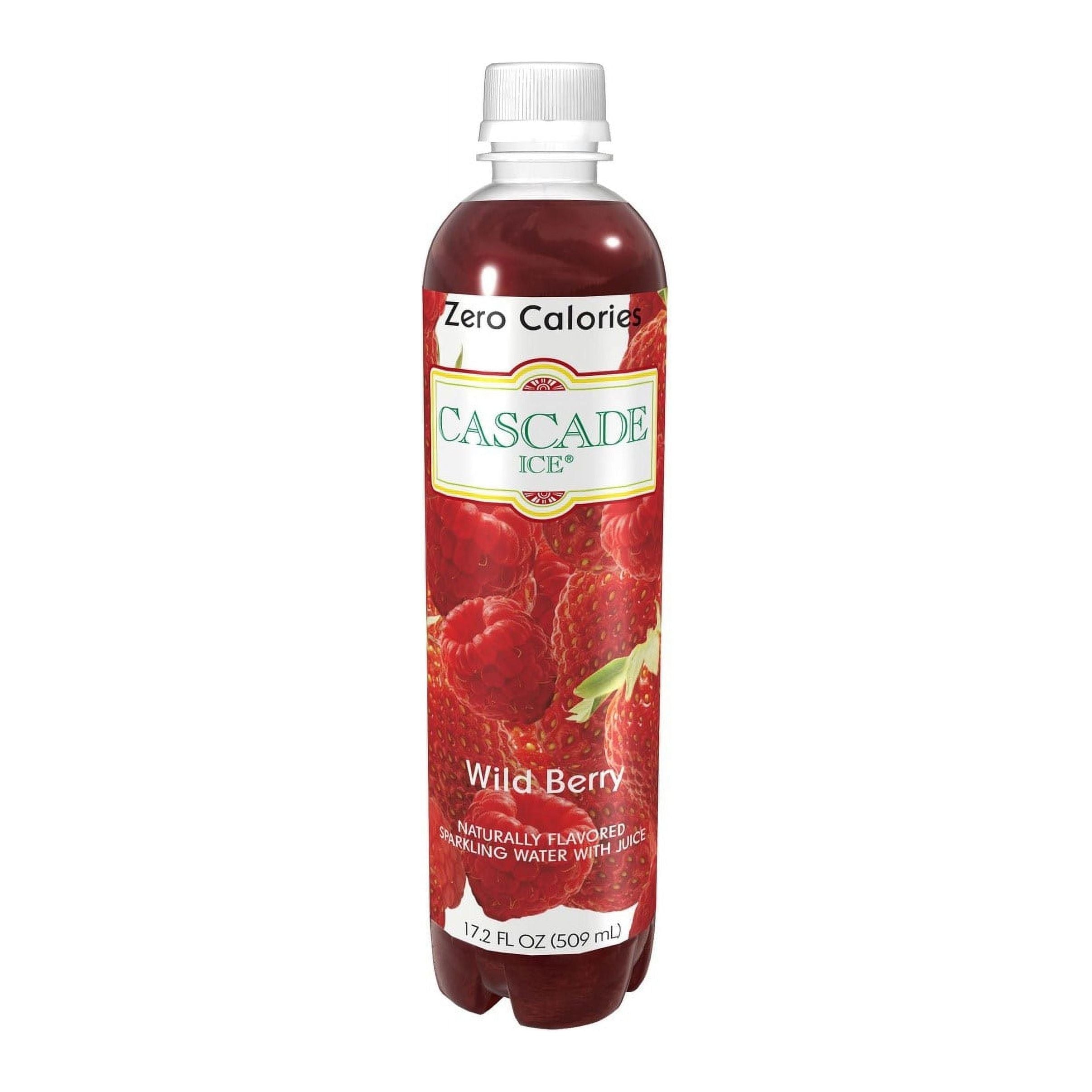 Cascade Ice Wild Berry Sparkling Water – 12-Pack of 17.2 Fl Oz Bottles - Cascade Ice