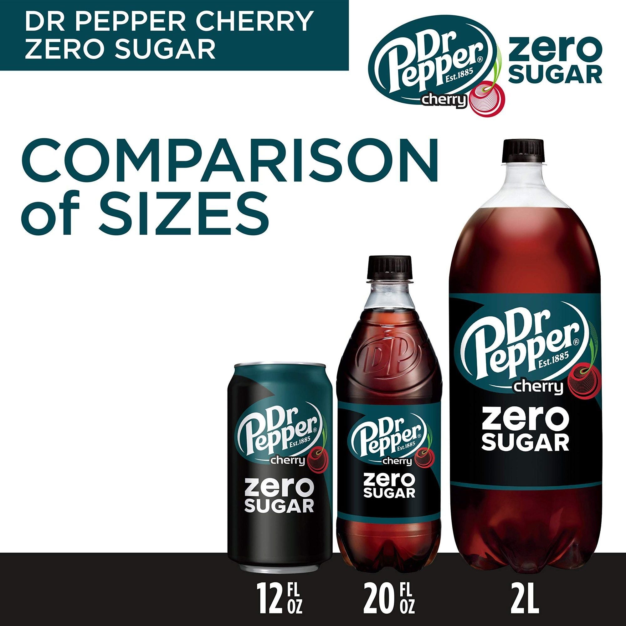 Dr Pepper Cherry Zero Sugar Soft Drink, 12 oz Cans, 12 Count - Dr. Pepper