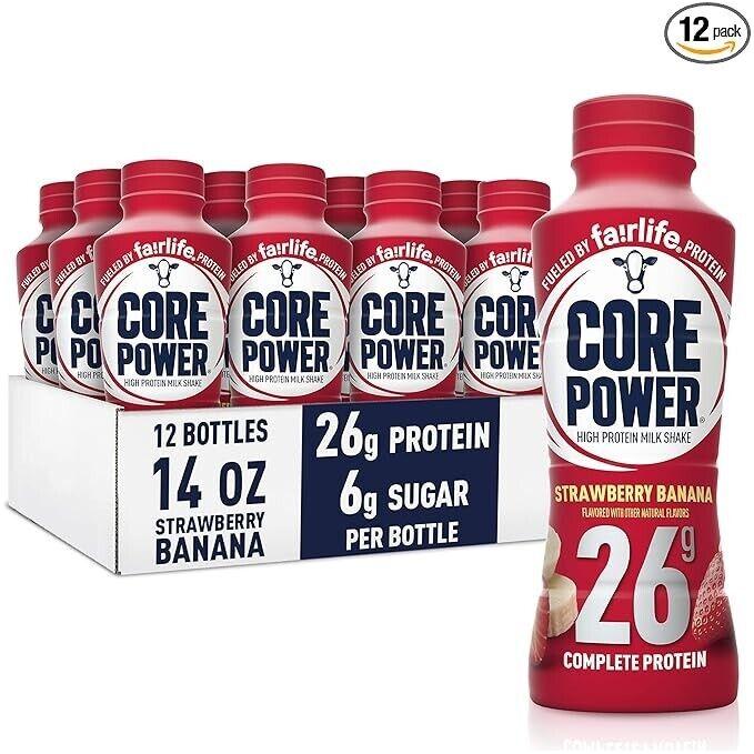 CORE POWER STRAWBERRY BANANA 26G PROTEIN 14OZ BOTTLES 12PK