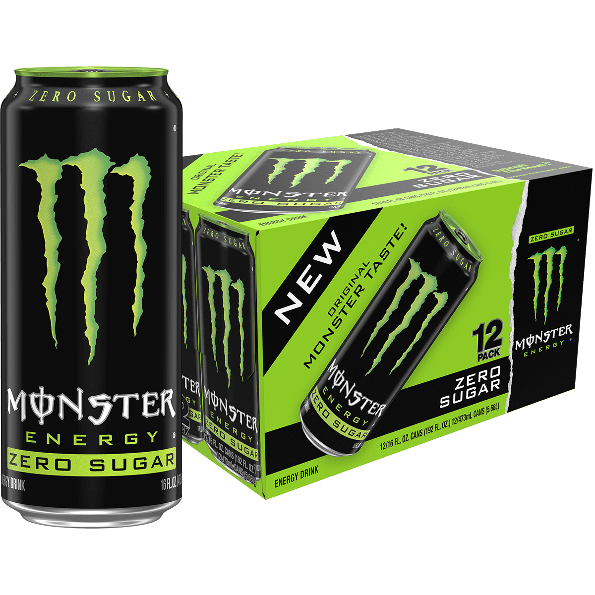 Monster Energy Drink, Sugar-Free, 16 oz - 12 Cans