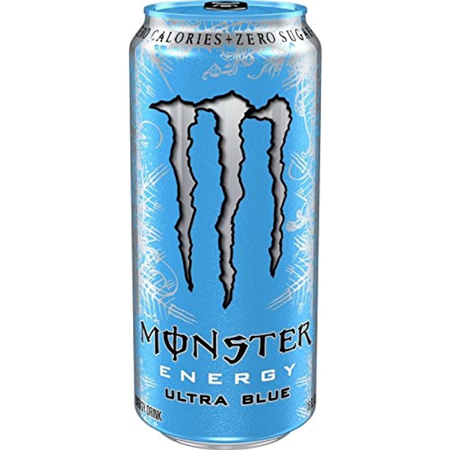 Monster Energy Ultra Blue 16 oz Cans - 6 Pack Refreshing Energy Booster - Monster Energy