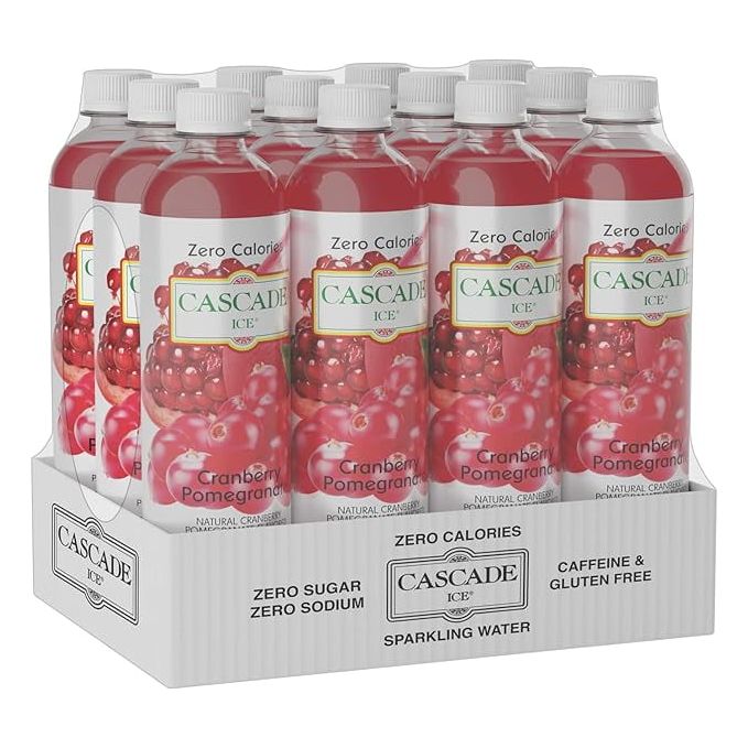 Cascade Ice Sparkling Water, Refreshing Pomegranate Berry, 12-Pack of 17.2 Fl Oz Cans