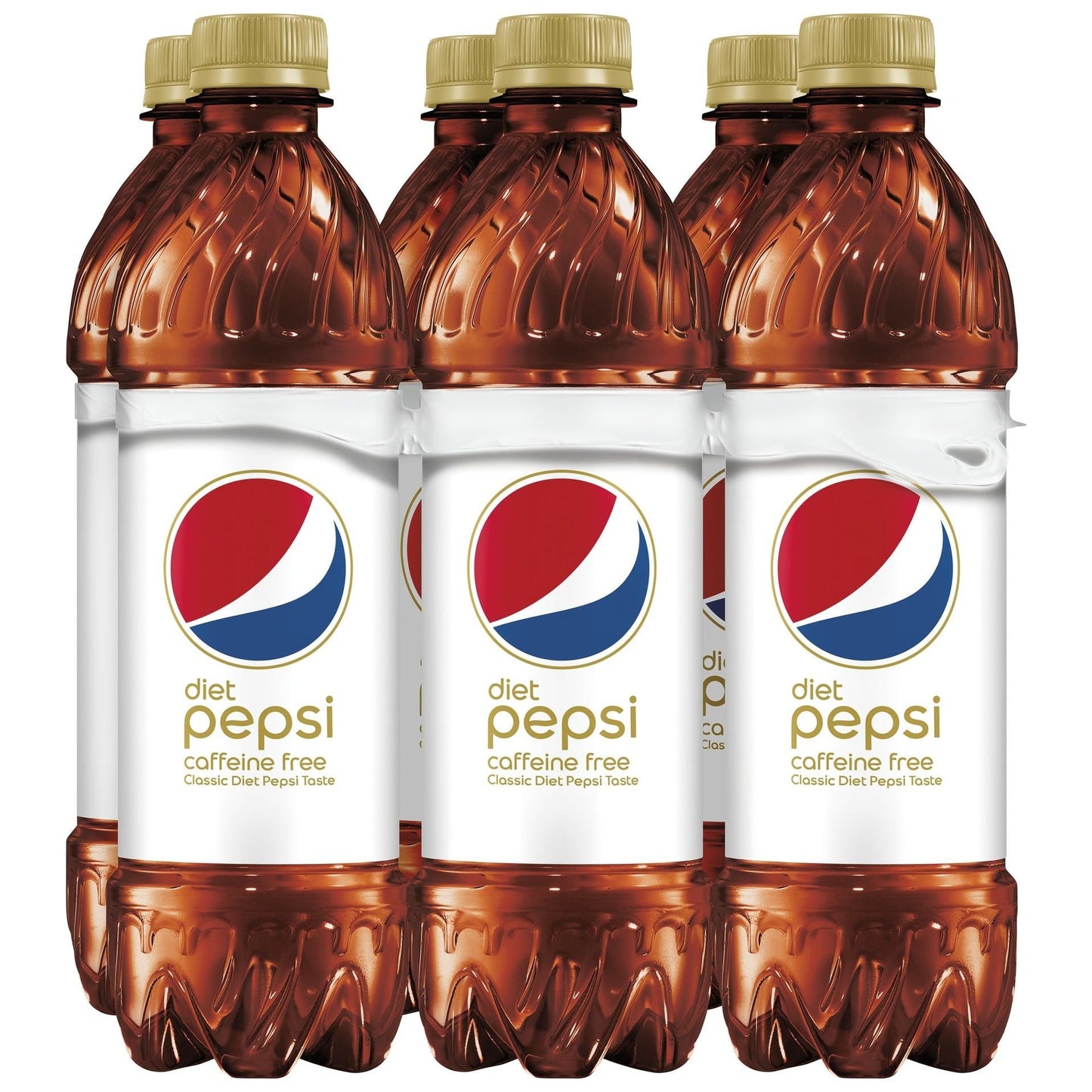 Caffeine-Free Diet Pepsi Cola Soda, 16.9 oz Bottles - 6 Pack