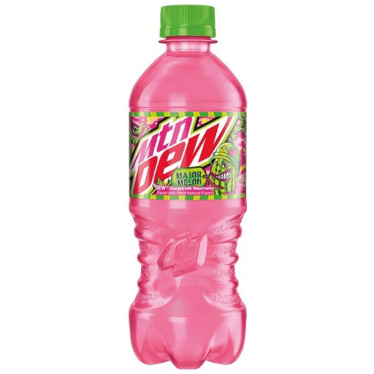 Mountain Dew Major Melon Refreshing Soda - 20oz Bottles Pack of 16 - Mountain Dew