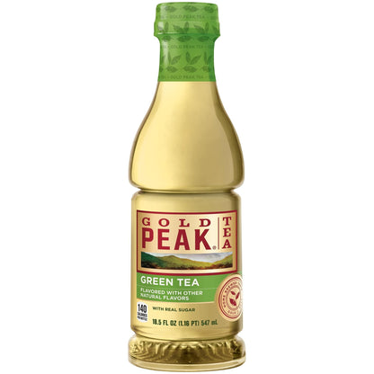 Gold Peak Green Tea Iced Tea Drink, 18.5 fl oz ( 12 Pack Bottles )