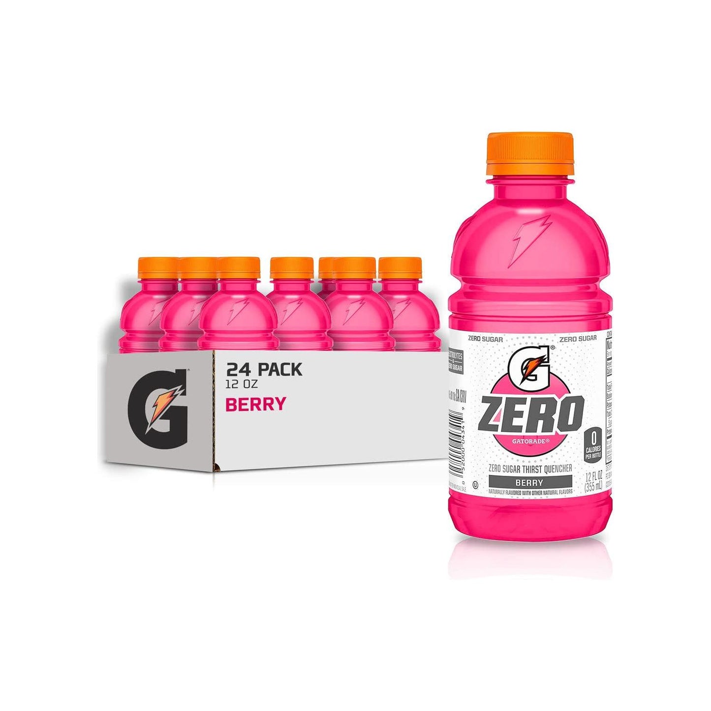 Gatorade Zero Sugar Thirst Quencher, Berry, 12 Ounce(Pack of 24)