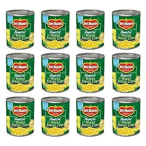 Del Monte No Salt Added Fresh Cut Golden Sweet Whole Kernel Corn, 8.75 oz (12-Pack)