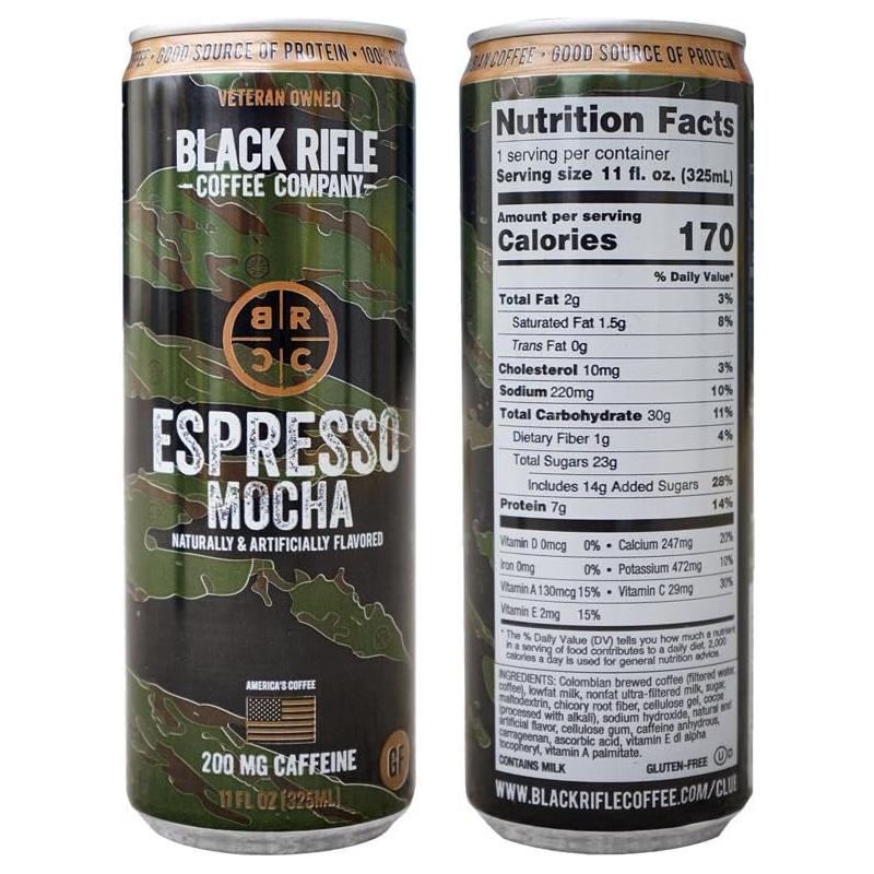 Black Rifle Coffee Company Iced Espresso Mocha, 11oz Can - Black Rifle